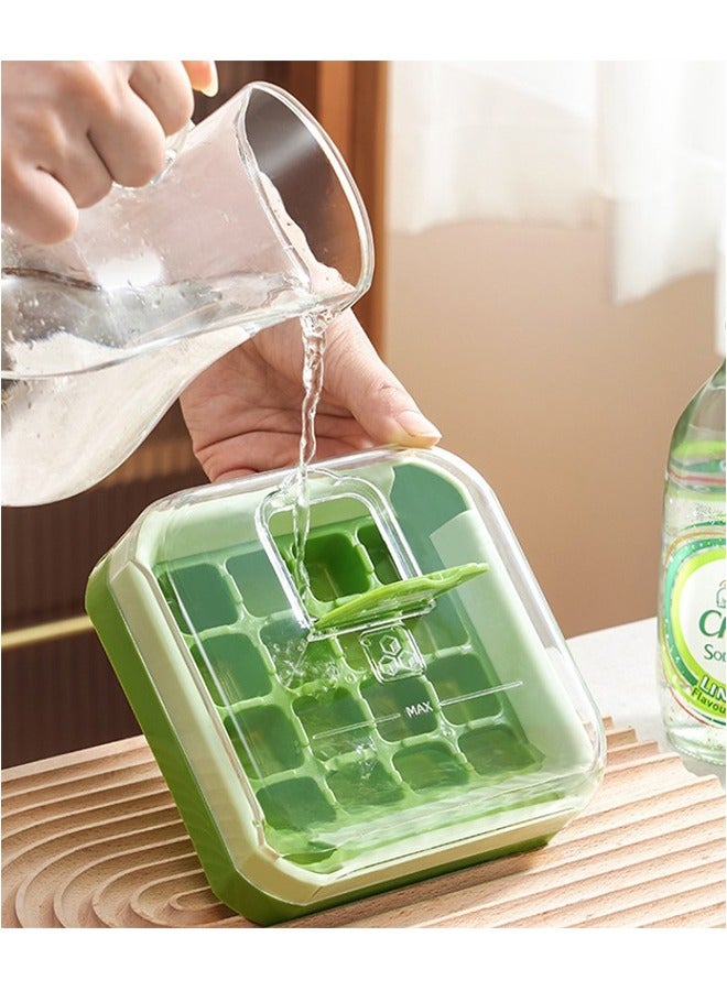 Ice Cube Tray with Lid and Storage Box, 16 Small Pieces of Ice are Easily Released at the Touch of A Button, Specially Designed for Refrigerated Drinks, Coffee, Juice  - Image 3
