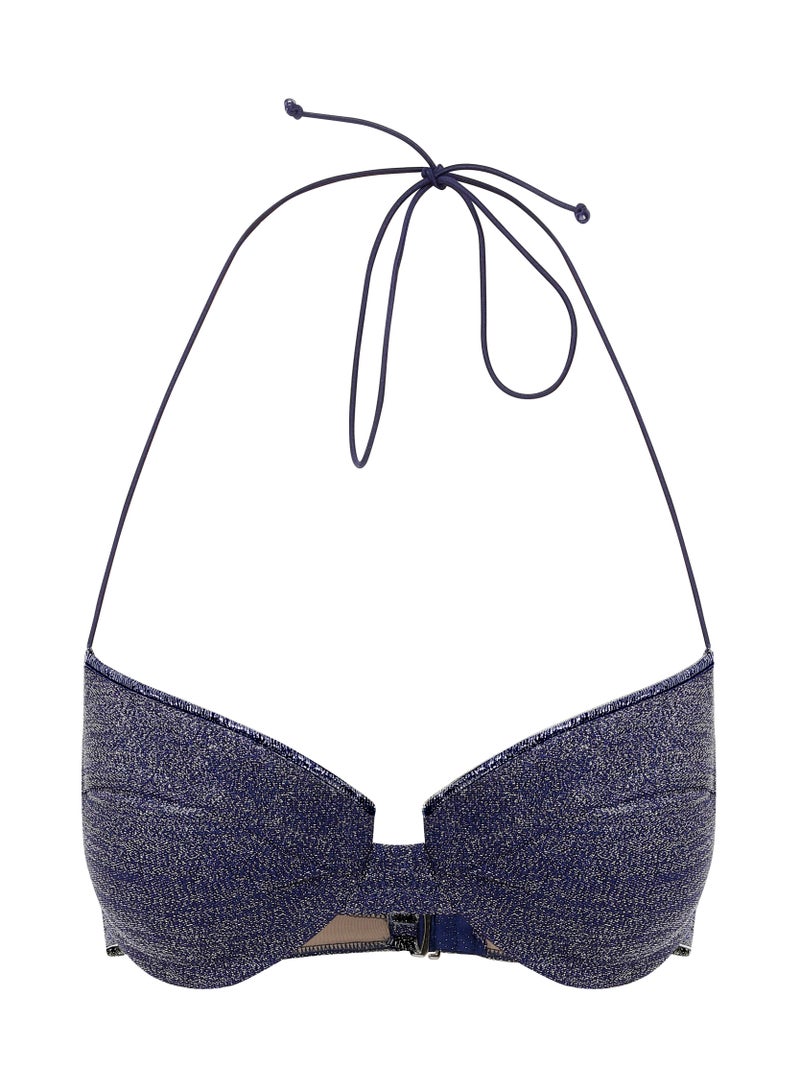 Scarlet Balconette Glitter Bikini Top Navy Blue  - Image 5