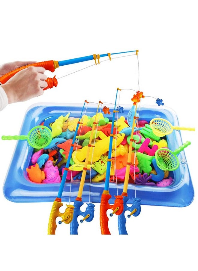 Toyvian Magnetic Fishing Rod Toy Set: 6 Floating Fishing Poles, Bathtime Carnival Toddler Educational Toy (Random Color) - Image 5