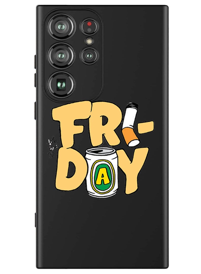 Theodor Protective Slim Fit Case Liquid Silicone Cover with Full Body Protection Anti-Scratch Shockproof Case For Samsung Galaxy S24 Ultra (Black) - Friday - Image 1