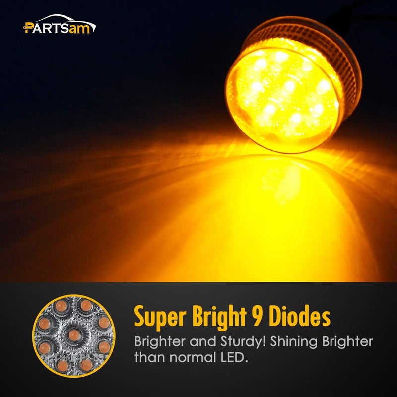Partsam 12Pcs 2" Round LED Trailer Marker Lights - Image 3
