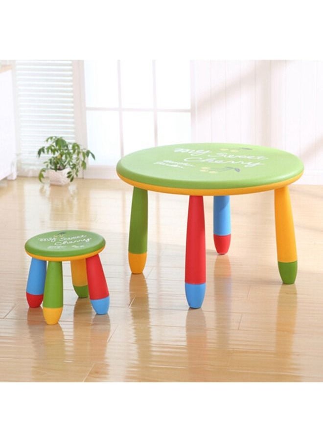 XIANGYU 2-Piece Kids Furniture Colorful Plastic Cartoon Round Table And Chair Set  - Image 4