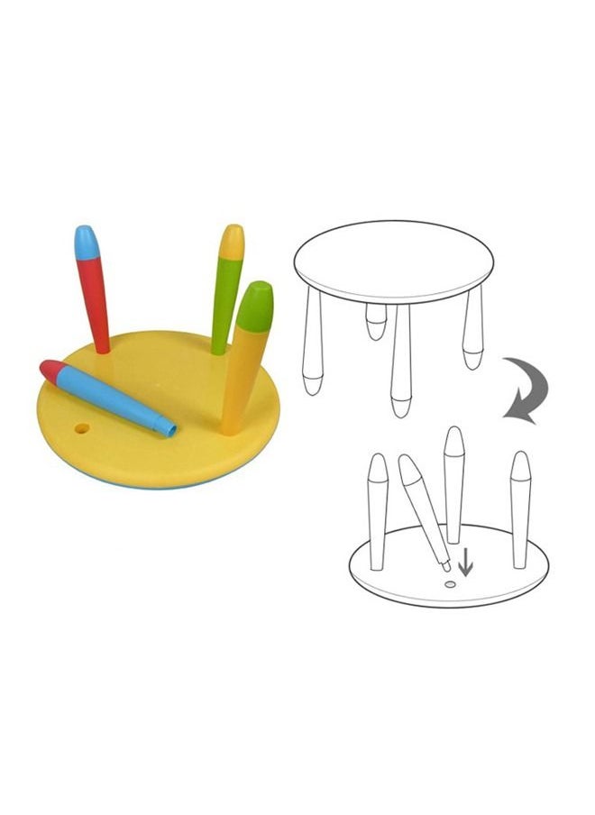 XIANGYU 2-Piece Kids Furniture Colorful Plastic Cartoon Round Table And Chair Set  - Image 3