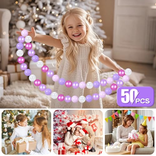 GOGOSO Ball Pits Balls Toddlers 50 100 200 500 Plastics Shape Ball Non-Phthalate Non-BPA Non-Toxic 2.2-Inch Crush Proof Play Balls, 5Colors for Mermaid Party,50pcs Balls - Image 2