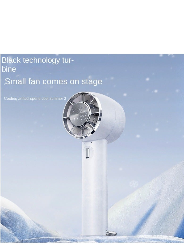 Handheld iced semiconductor refrigeration fan USB charging portable desktop outdoor small fan - Image 1