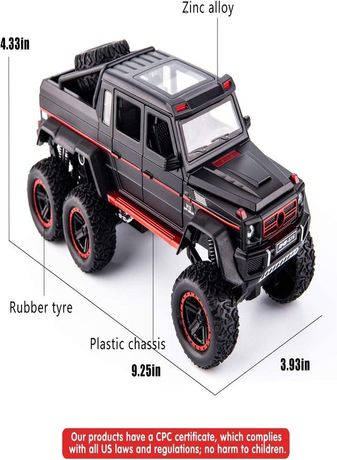 سيارة DUWOL الجديدة من نوع AMG 6x6 بمقياس 1:24 مصنوعة من سبيكة معدنية مصبوبة، تعمل بنظام السحب للخلف، مزودة بأبواب قابلة للفتح وموسيقى وأصوات وأضواء، لعبة سيارة للأطفال الأولاد (أبيض) - Image 2