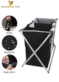 BLOOMING TIME 3-column foldable laundry basket, washing and storing dirty clothes bag  - Image 3