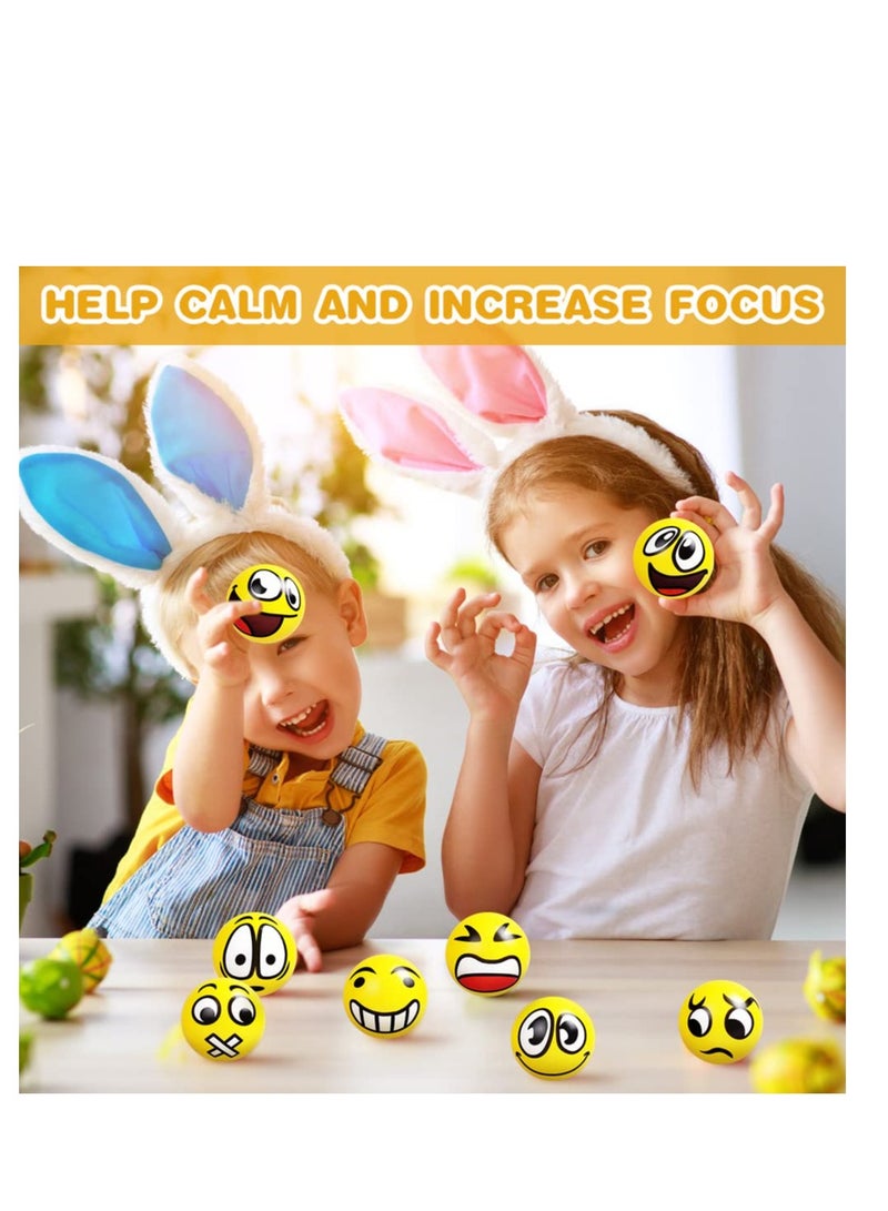 SYOSI Funny Face Squeeze Stress Balls, 12pcs Stress Relief Ball, Sensory Stress Ball for Kids and Adults, Hand Exercise Stress Relief Balls, Squeeze Toys for Anxiety, Fidget, Tension, Manage Anger - Image 5