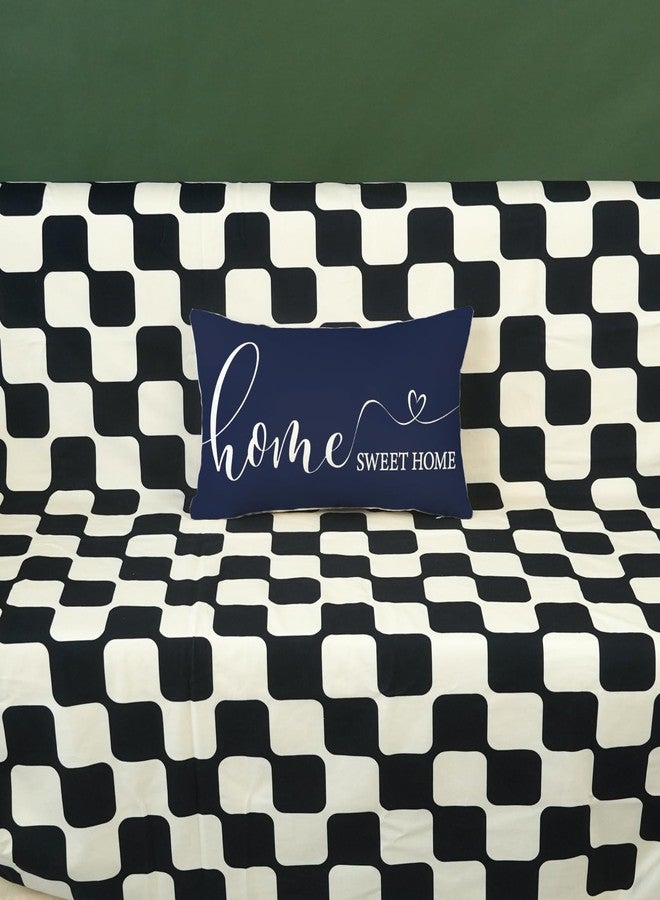 ONWAY Home Sweet Farmhouse Waterproof Throw Pillow Cover 12 x 20 Inch Indoor Outdoor Decorative Cushion Case for Home Sofa Couch Porch Decorations Navy Blue - Image 2