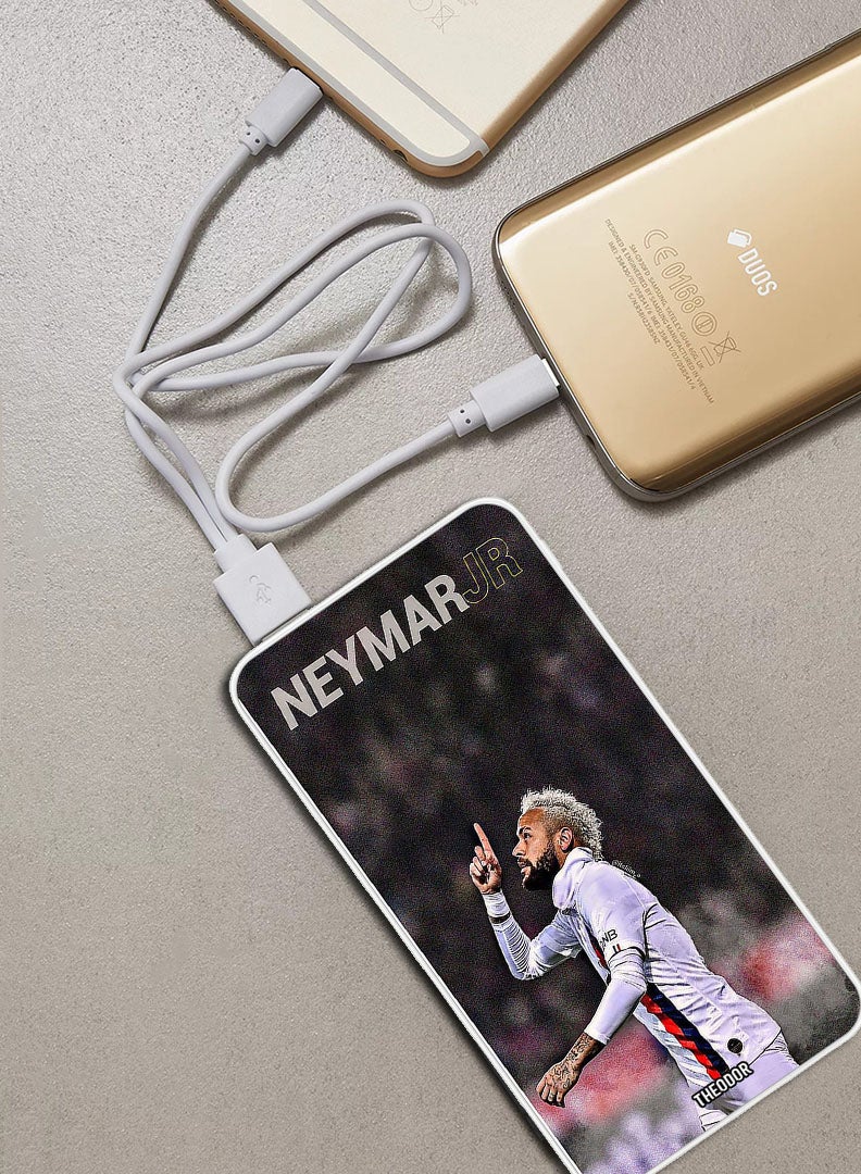 Theodor 10,000 mAh Super Fast Charging Ultra Compact Power Bank with Quick Charge & Power Delivery, Portable Charger For iPhone and Android Neymar Jr - Image 2