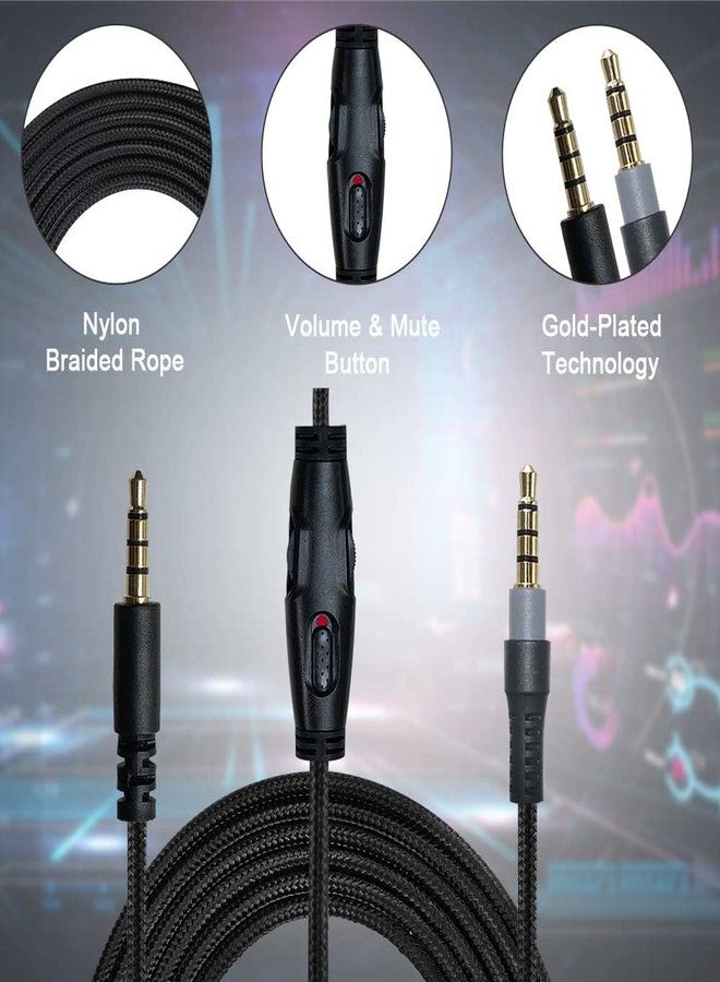 QJYTH Replacement Cable Cord Compatible with Kingston Hyperx Cloud Alpha and Cloud Mix Gaming Headset, Headset Audio 3.5mm Cable with Inline Mute & Volume Control (No Inline Mic, Black) - Image 4