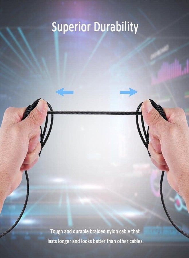 QJYTH Replacement Cable Cord Compatible with Kingston Hyperx Cloud Alpha and Cloud Mix Gaming Headset, Headset Audio 3.5mm Cable with Inline Mute & Volume Control (No Inline Mic, Black) - Image 5