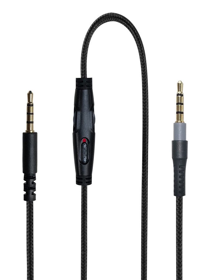 QJYTH Replacement Cable Cord Compatible with Kingston Hyperx Cloud Alpha and Cloud Mix Gaming Headset, Headset Audio 3.5mm Cable with Inline Mute & Volume Control (No Inline Mic, Black) - Image 1