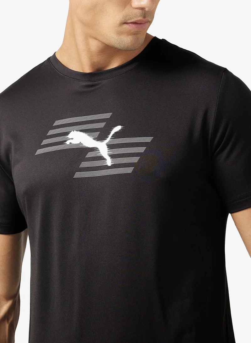 PUMA puma black Hyrox Poly Graphic T-Shirt for Men | Best Price UAE
