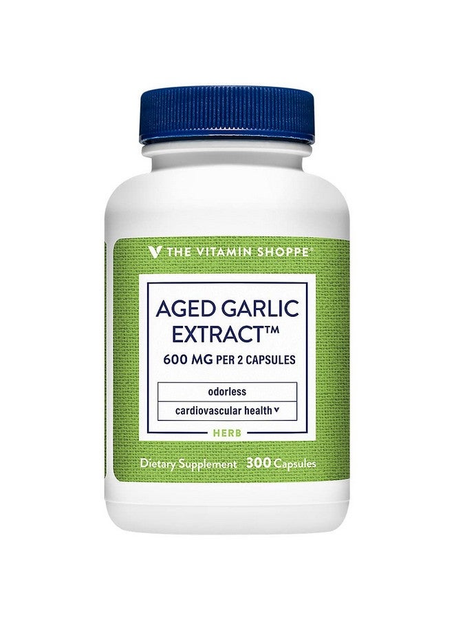 The Vitamin Shoppe Odorless Aged Garlic Extract - Supports Cardiovascular Health - 600 MG (300 Capsules) - Image 2