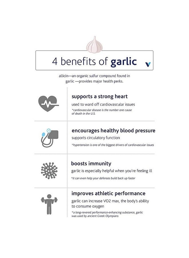 The Vitamin Shoppe Odorless Aged Garlic Extract - Supports Cardiovascular Health - 600 MG (300 Capsules) - Image 5