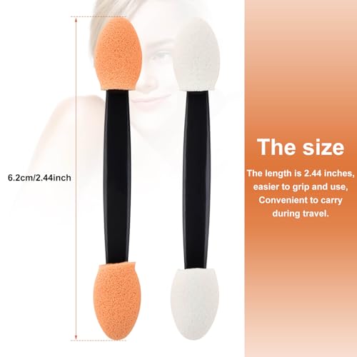 Cakvank 300PCS Disposable Eyeshadow Applicators, Dual Sides Eyeshadow Brushes Applicator, Eye Makeup Sponge Applicators - Image 2