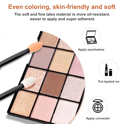 Cakvank 300PCS Disposable Eyeshadow Applicators, Dual Sides Eyeshadow Brushes Applicator, Eye Makeup Sponge Applicators - Image 5
