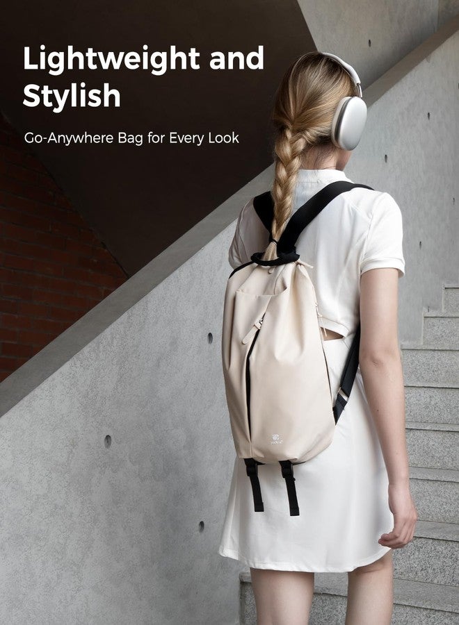 pack all 12L Water-Resistant Backpack, Lightweight Daypack for Men & Women, Hiking & Travel Backpack with Multiple Pockets, Compact for College, Sports, Cycling (Light Beige) - Image 2