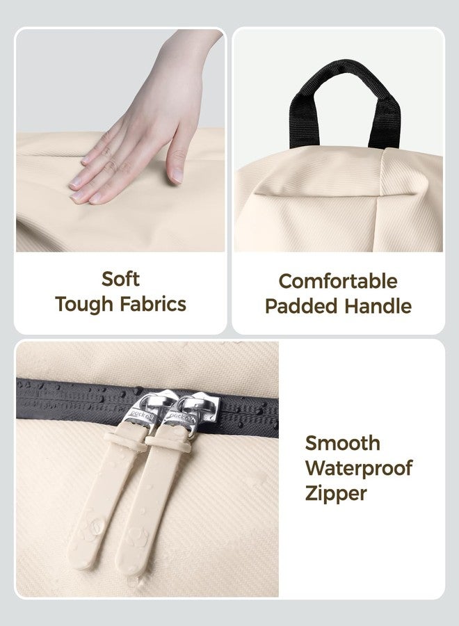 pack all 12L Water-Resistant Backpack, Lightweight Daypack for Men & Women, Hiking & Travel Backpack with Multiple Pockets, Compact for College, Sports, Cycling (Light Beige) - Image 3