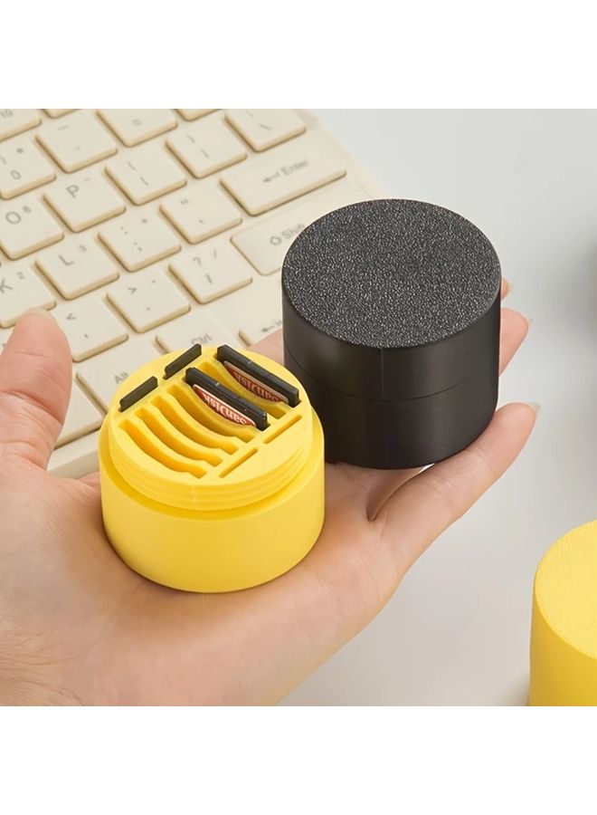 Yellow Compact 3D Printed SD Micro SD Card Case Holder For 7 SD 4 TF Cards Portable Anti Shock Dustproof Transparent Organizer - Image 5