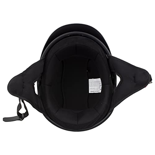 Milwaukee Helmets MPH9718DOT Dot Approved Matte Black 'Momentum' Half Face Motorcycle Helmet for Men and Women Biker w/Drop Down Tinted Visor - Small - Image 4