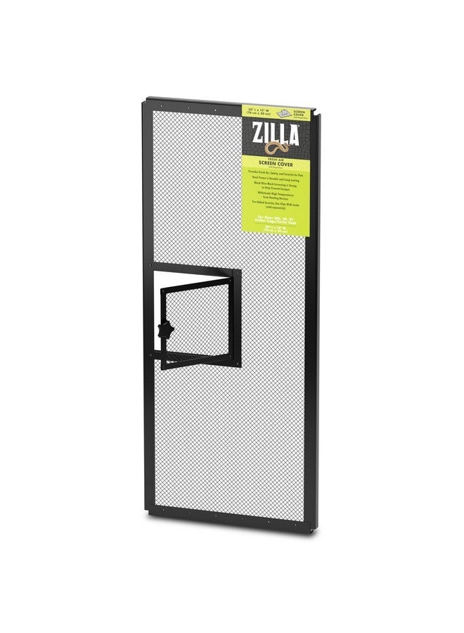 Zilla Pet Reptile Terrarium Fresh Air Screen Cover with Hinged Door 30" x 12" - Image 1