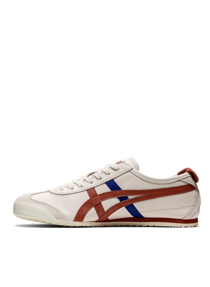Onitsuka Tiger Mexico 66 Colorblock Sneakers White/Brown Red/Blue - Image 1