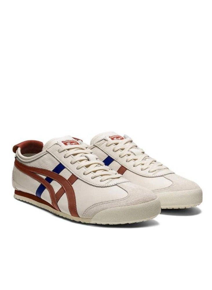 Onitsuka Tiger Mexico 66 Colorblock Sneakers White/Brown Red/Blue - Image 2