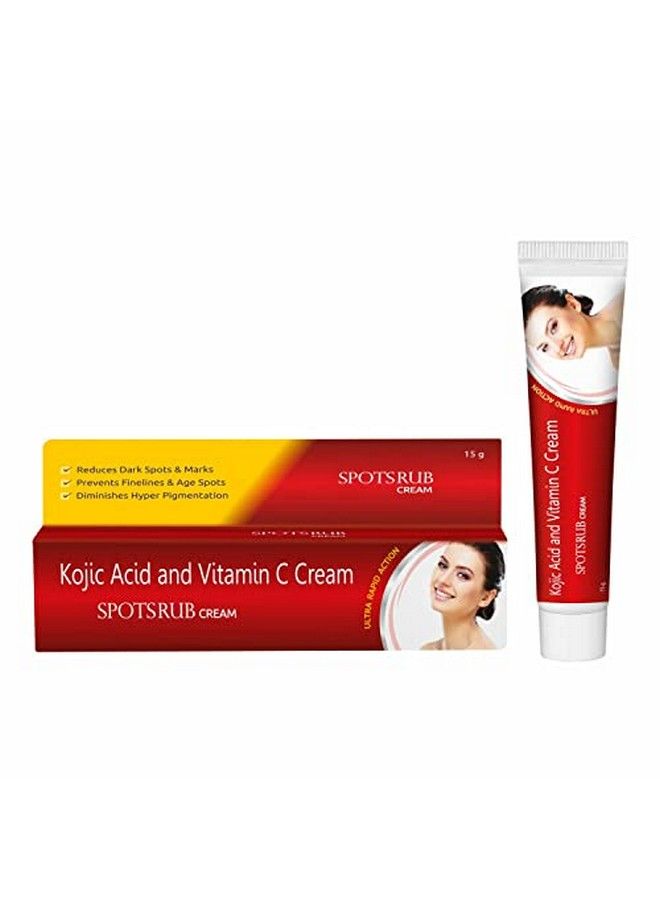 Leeford Spotsrub Face Cream Pack Of 2 (15G Each) With 2% Kojic Acid And Vitamin C || Helps To Remove Pimples And Dark Spots - Image 2