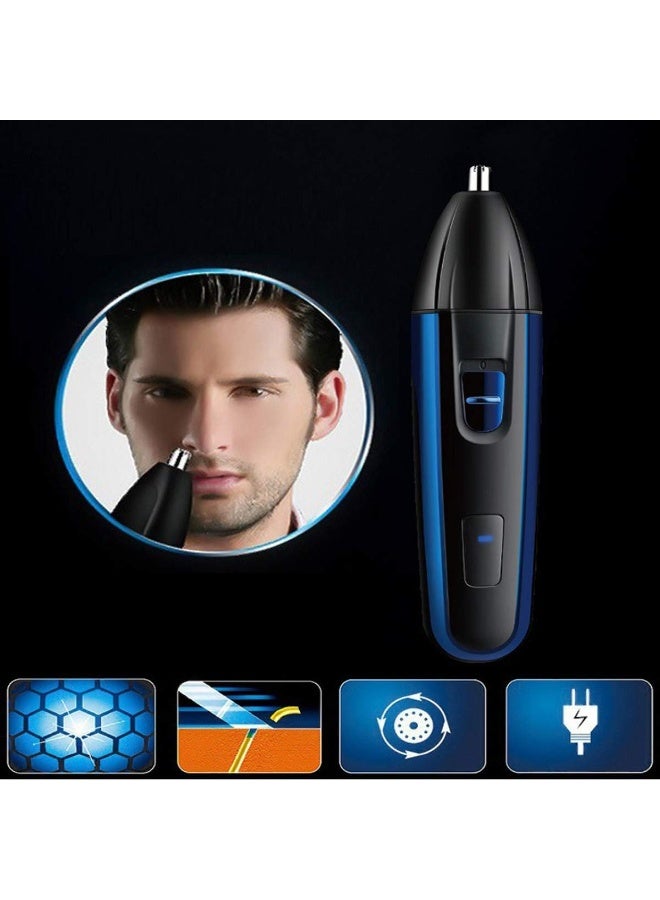 Professional Electric 3 in 1 Rechargeable Shaver Hair Trimmer Hair Clipper Nose Hair Trimmer Beard Grooming Kit with Replaceable Heads Electric Shaver Set for Trimming Sideburns Beard Nose Facial Hair Grooming Kit for Men
