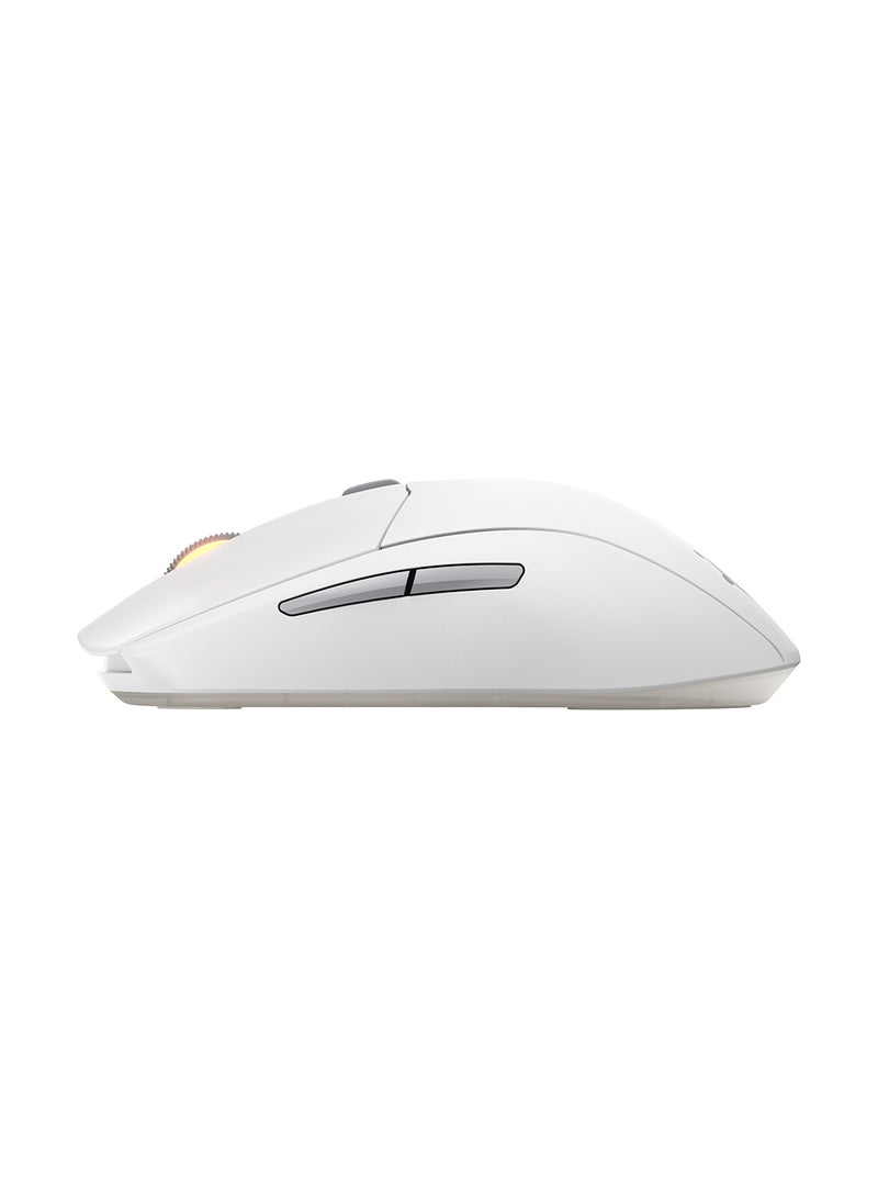 ستيل سيريز ماوس الألعاب اللاسلكي Rival 3 الجيل الثاني - 2.4GHz وبلوتوث - 18,000 DPI مستشعر بصري TrueMove Air - ضمان 60 مليون نقرة - خفيف الوزن - أقدام انزلاقية PTFE - أبيض - Image 4