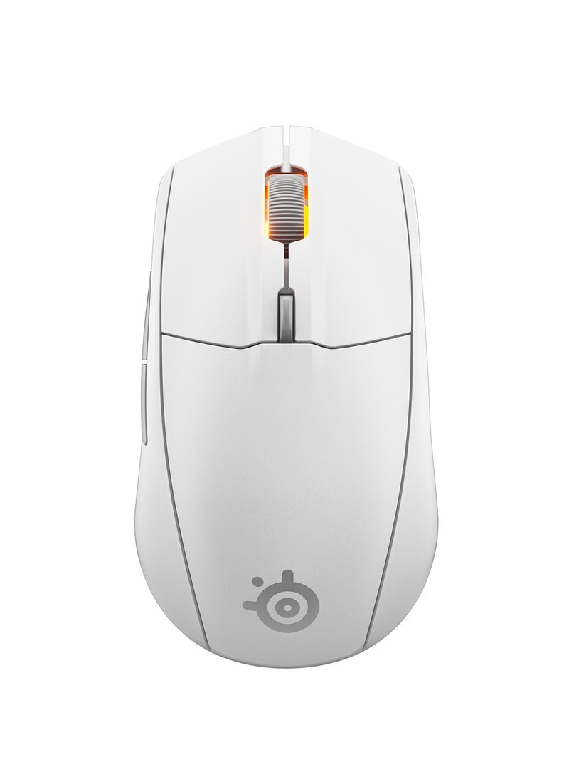 ستيل سيريز ماوس الألعاب اللاسلكي Rival 3 الجيل الثاني - 2.4GHz وبلوتوث - 18,000 DPI مستشعر بصري TrueMove Air - ضمان 60 مليون نقرة - خفيف الوزن - أقدام انزلاقية PTFE - أبيض - Image 5