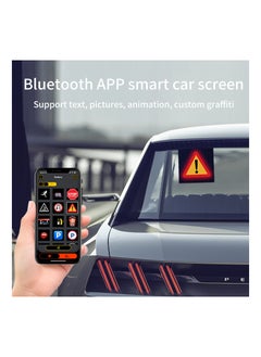 Car Rear Window LED Emoji Display App for Bluetooth Text Editing, LED Car Display Screen Rear Windshield LED Display Screen