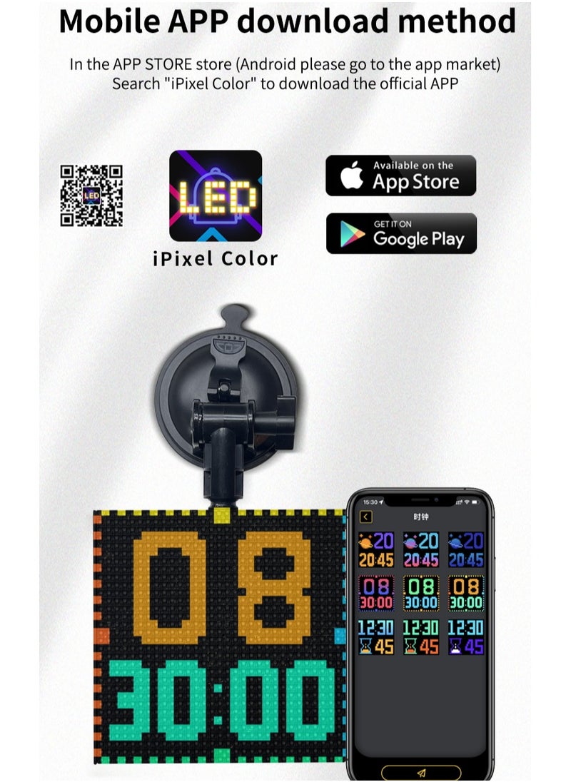 Generic - Car Rear Window LED Emoji Display App for Bluetooth Text Editing, LED Car Display Screen Rear Windshield LED Display Screen - Image 1