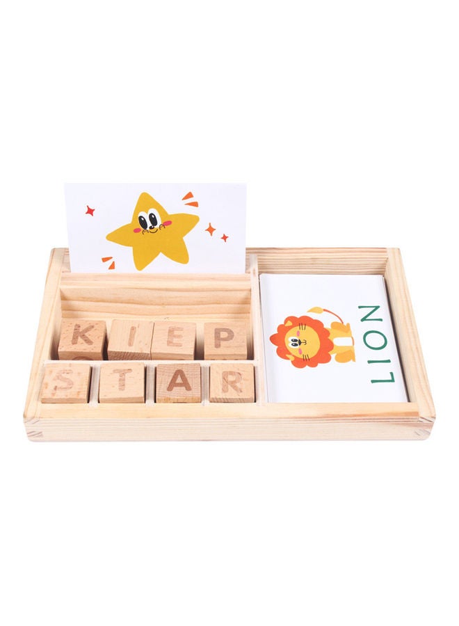 Wooden Alphabet Puzzle Cubes Set - Image 5