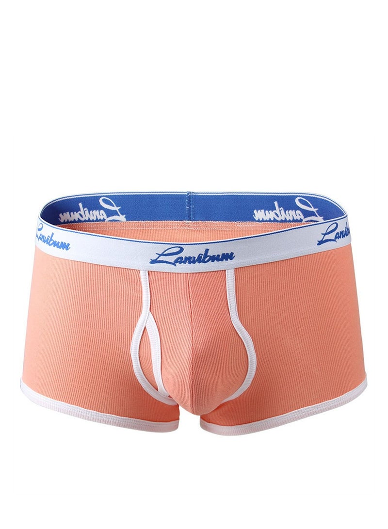 Loquat Cotton Mid-rise Men's Underwear Orange 