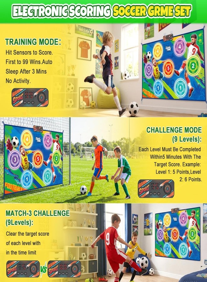OMKSIH Electronic Soccer Game Toy Set for Kids, Soccer Trainer, Soccer Ball Game Outdoor Indoor Soccer Training Game with Scoring, 2 Soccer & 3 Modes, Soccer Robot Toys Gifts for 3-12 Years Old Boys Girls - Image 5
