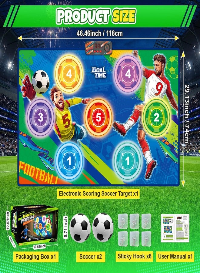 OMKSIH Electronic Soccer Game Toy Set for Kids, Soccer Trainer, Soccer Ball Game Outdoor Indoor Soccer Training Game with Scoring, 2 Soccer & 3 Modes, Soccer Robot Toys Gifts for 3-12 Years Old Boys Girls - Image 2