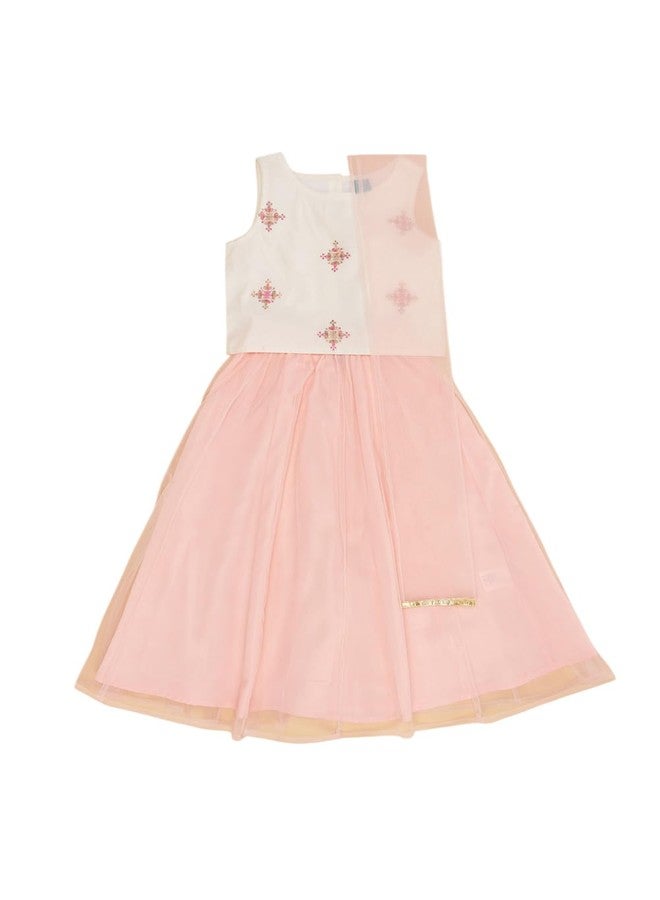 YU by Pantaloons Girl's Lehenga Set (110144660003_Pink_5-6 YRS) - Image 1