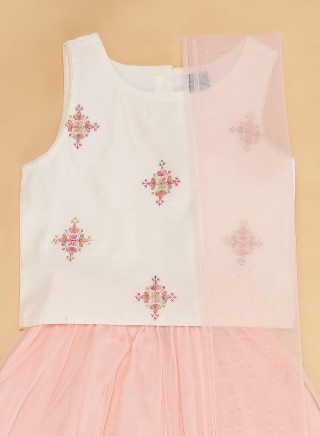 YU by Pantaloons Girl's Lehenga Set (110144660003_Pink_5-6 YRS) - Image 4