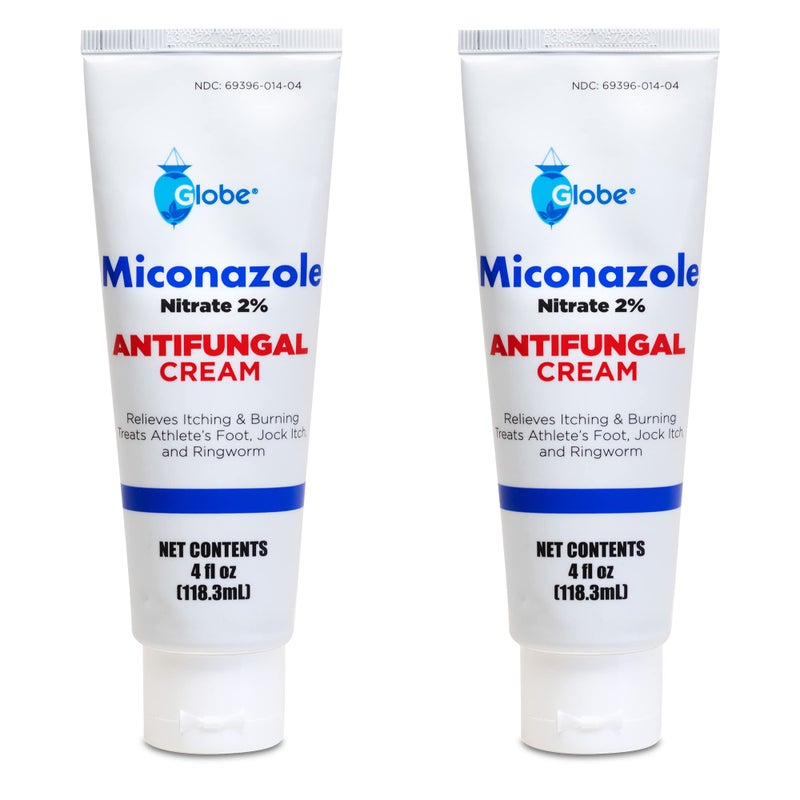Globe (2 Pack Miconazole Nitrate 2% Cream (4 oz) Cures Most Athletes Foot, Jock Itch, Ringworm and More. - Image 3
