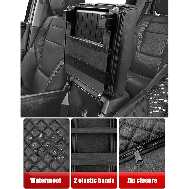 KBH Center Console Armrest Cover for Toyota Tundra 2022 2023 2024 2025 2026 & Sequoia 2023-2026, Vinyl Leather Trim, Durable Middle Console Protector, Zipper Closure, Anti-Scratch - Image 4