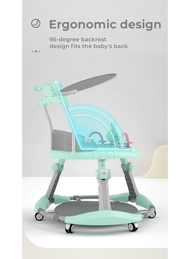 TDOO 3 In 1 Foldable Baby Walkers With Adjustable Height, Activity Center Toys Tray With Music - Image 5