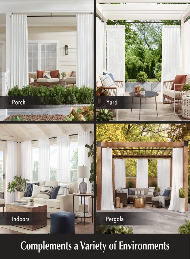 مود مجموعة قضبان ستائر خارجية من مود، قطر 1 1/8 بوصة، مع أغطية طرفية وقضيب ستائر فولاذي قابل للتعديل يُثبت على الحائط، يناسب النوافذ من 72 بوصة إلى 144 بوصة، بني داكن - Image 3