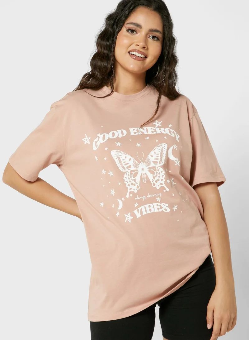 Ginger Graphic Oversized T-Shirt