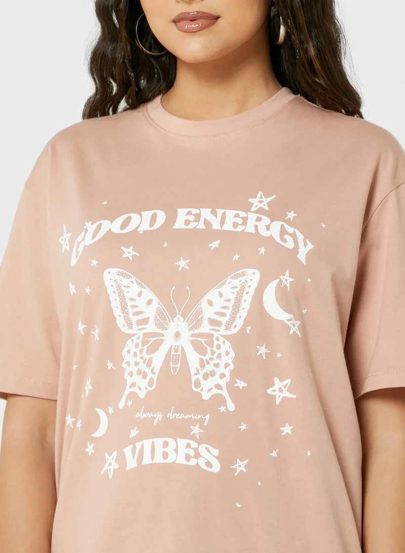 Ginger Graphic Oversized T-Shirt