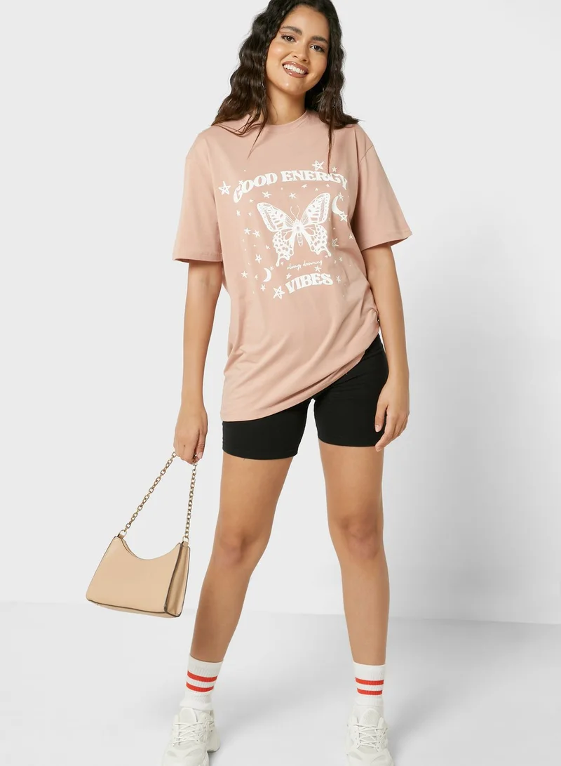 Ginger Graphic Oversized T-Shirt