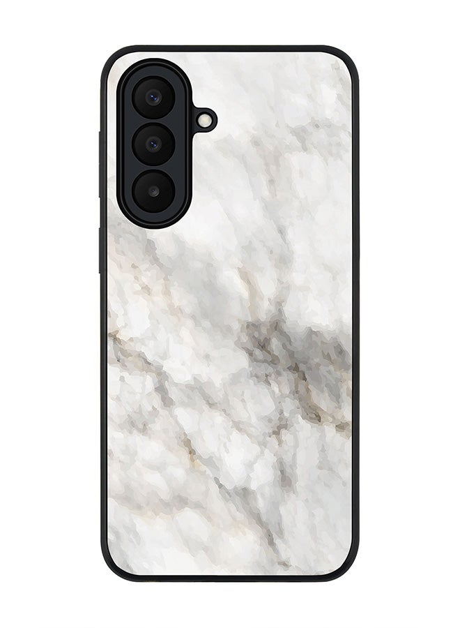 Stylizedd Rugged Case for Samsung Galaxy A27 / Galaxy M47- Slim Fit Hybrid Rubber Cover Marble Print Beige Grey