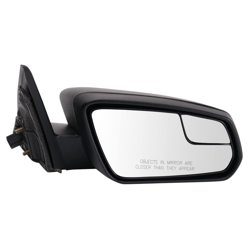 TRQ Passenger Side Power Mirror with Spotter Glass Textured Black Compatible with 20132014 Ford Mustang FO1321451